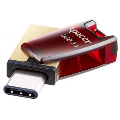 USB флеш накопичувач Apacer 64GB AH180 Red Type-C Dual USB 3.1 (AP64GAH180R-1)