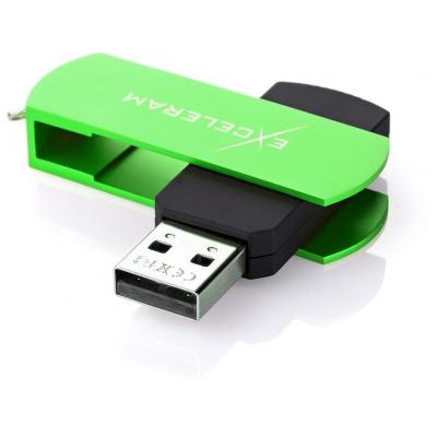 USB флеш накопичувач eXceleram 64GB P2 Series Green/Black USB 2.0 (EXP2U2GRB64)