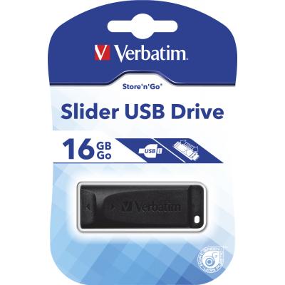 USB флеш накопичувач Verbatim 16GB Slider Black USB 2.0 (98696)