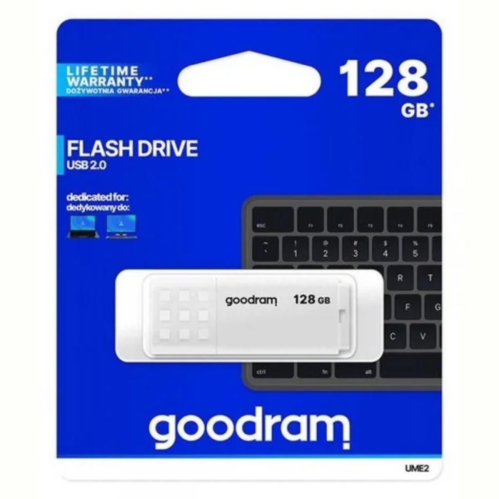 USB флеш накопичувач Goodram 128GB UME2 White USB 2.0 (UME2-1280W0R11)