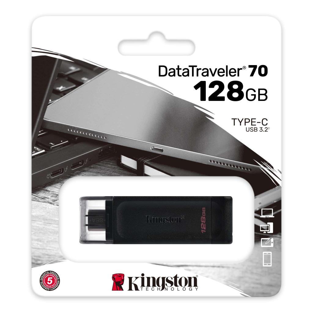 USB флеш накопичувач Kingston 128GB DataTraveler 70 USB 3.2 / Type-C (DT70/128GB)