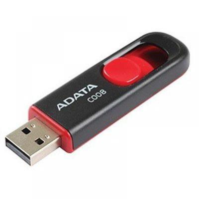 USB флеш накопичувач ADATA 64GB C008 Black+Red USB 2.0 (AC008-64G-RKD)