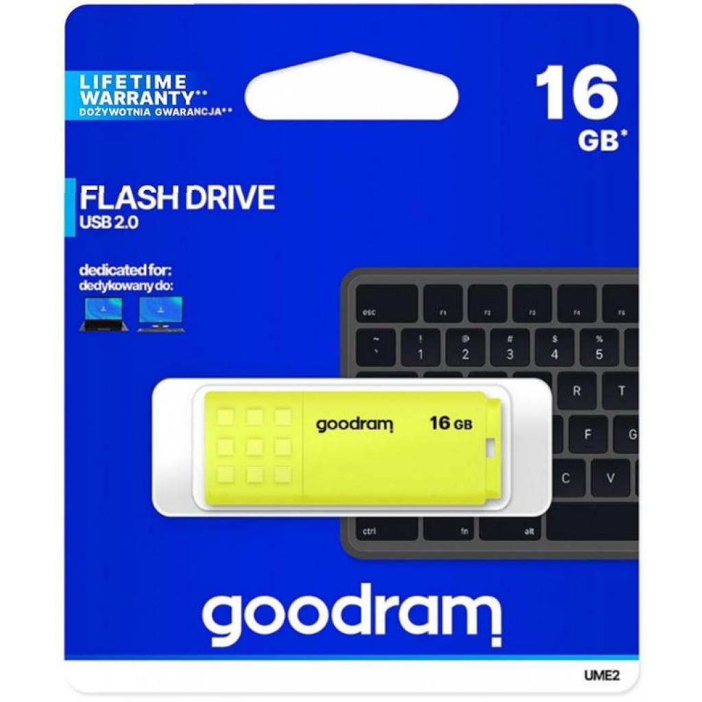 USB флеш накопичувач Goodram 16GB UME2 Yellow USB 2.0 (UME2-0160Y0R11)