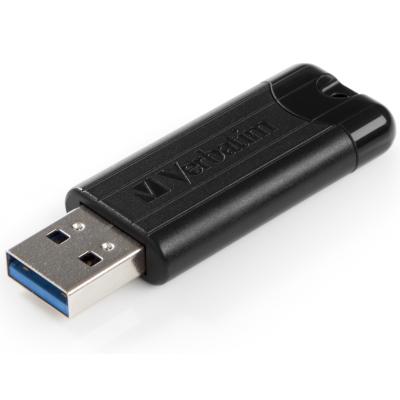 USB флеш накопичувач Verbatim 64GB PinStripe Black USB 3.0 (49318)