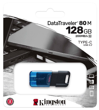 Flash Drive Kingston DT80M 256GB 256MB/s USB-C 3.2 