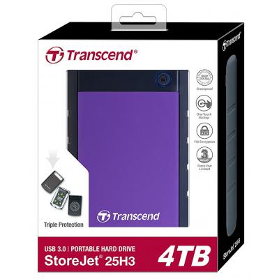 Зовнішній жорсткий диск 2.5" 4TB Transcend (TS4TSJ25H3P)
