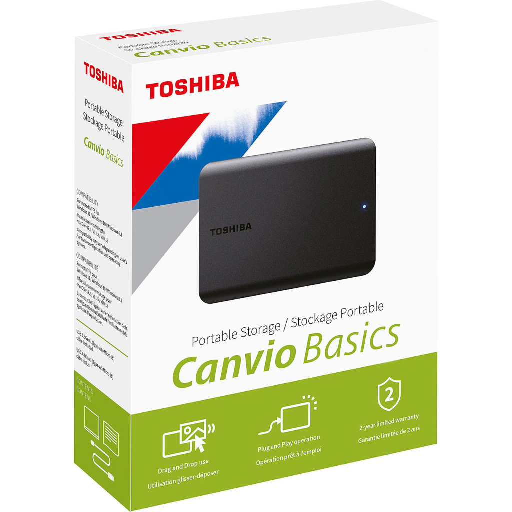 Зовнішній жорсткий диск 2.5" 2TB Toshiba (HDTB520EK3AA)