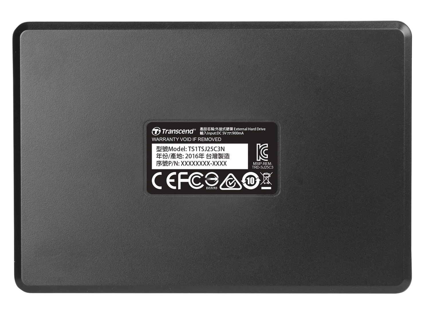 HDD накопичувач Transcend StoreJet 25C 1TB (TS1TSJ25C3N) USB 3.0 Iron Gray