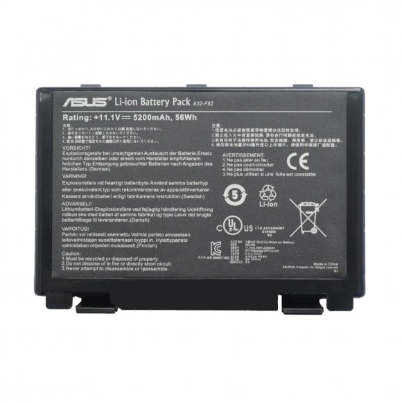 Акумулятор до ноутбука ASUS A32-F82, 5200mAh (56Wh), 6cell, 11.1V, Li-ion, black (A47764)