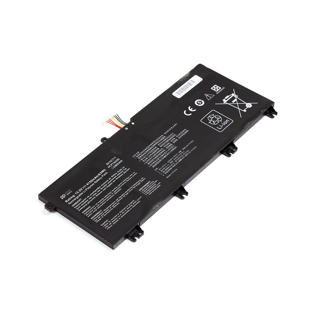 Акумулятор до ноутбука ASUS B41N1711-4S1P 15.2V 4150mAh PowerPlant (NB431670)