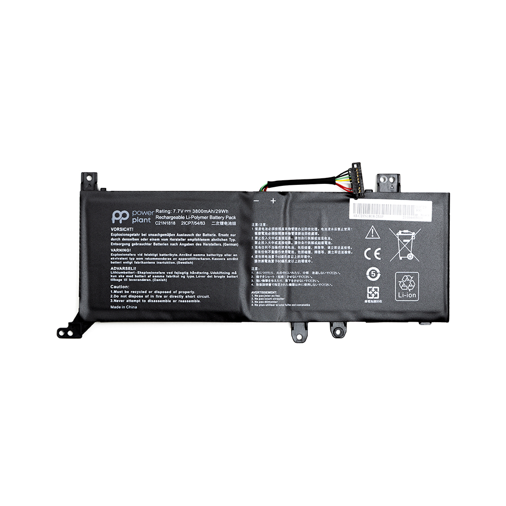 Акумулятор до ноутбука ASUS VivoBook 14 A412FA (C21N1818) 7.7V 3800mAh PowerPlant (NB431397)