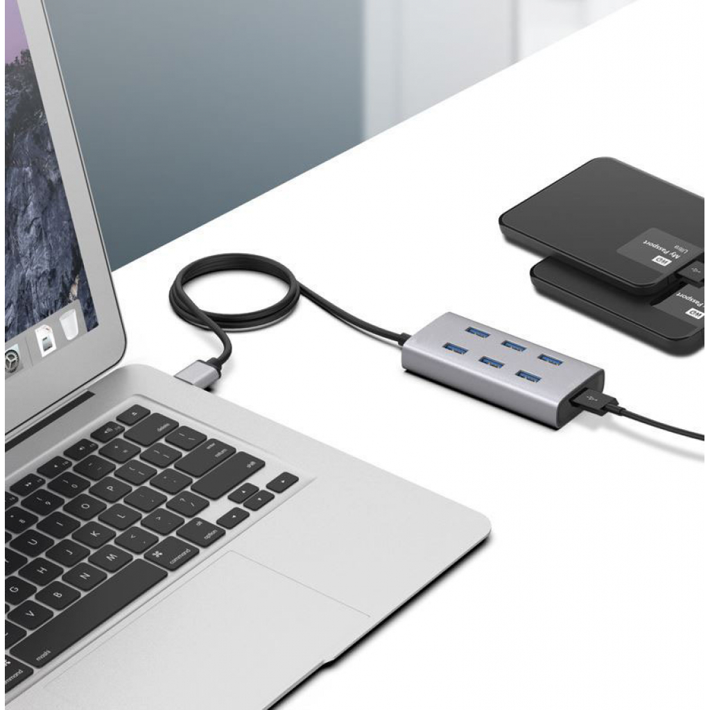 Концентратор Maiwo USB 3.0 Type-A / Type-C to 7х USB3.0 (KH700)