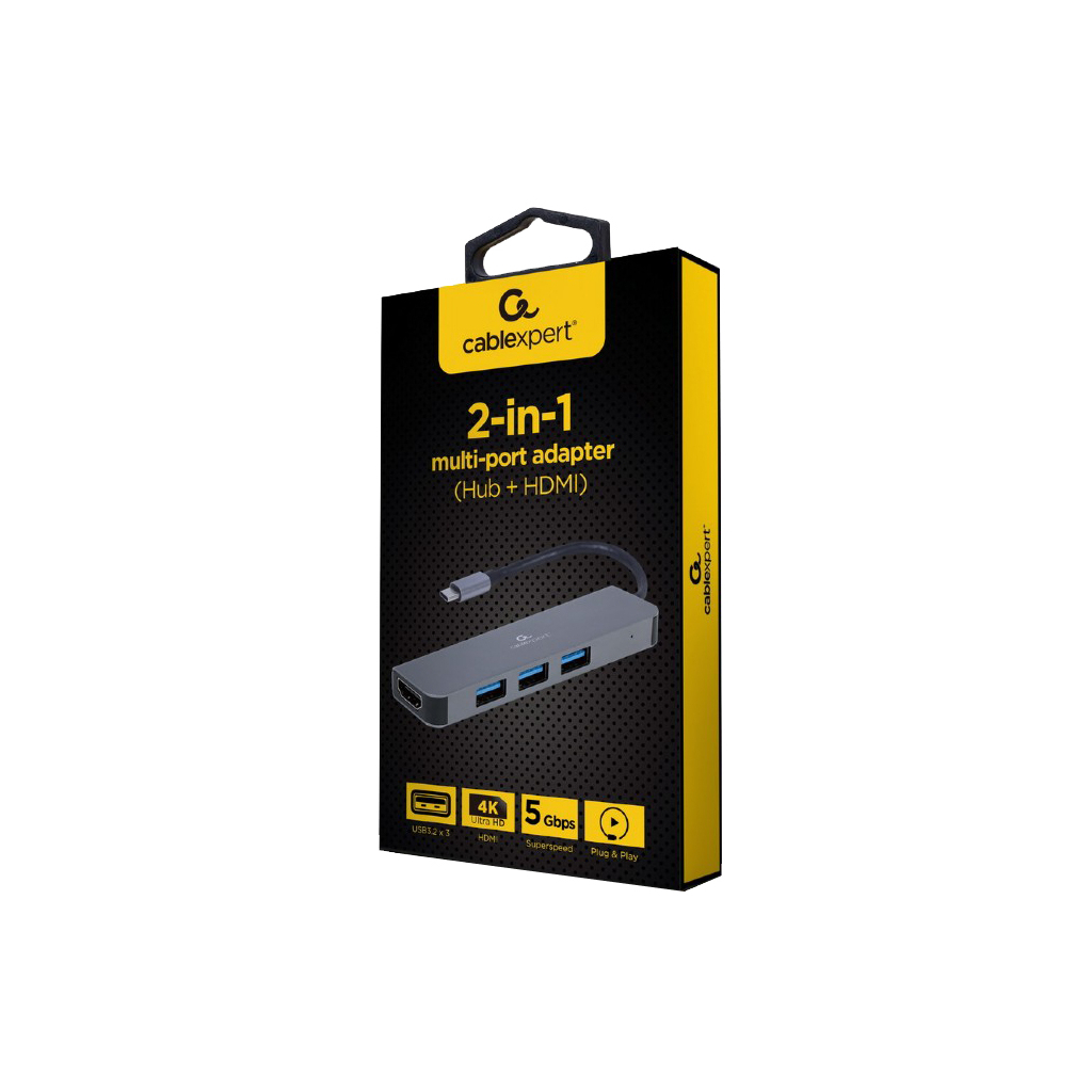 Концентратор Cablexpert USB-C 2-in-1 (A-CM-COMBO2-01)