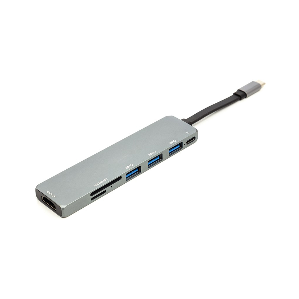 Концентратор USB 3.1 Type-C to USB Hub, HDMI, Card Reader (SD, micro SD) PowerPlant (CA912094)