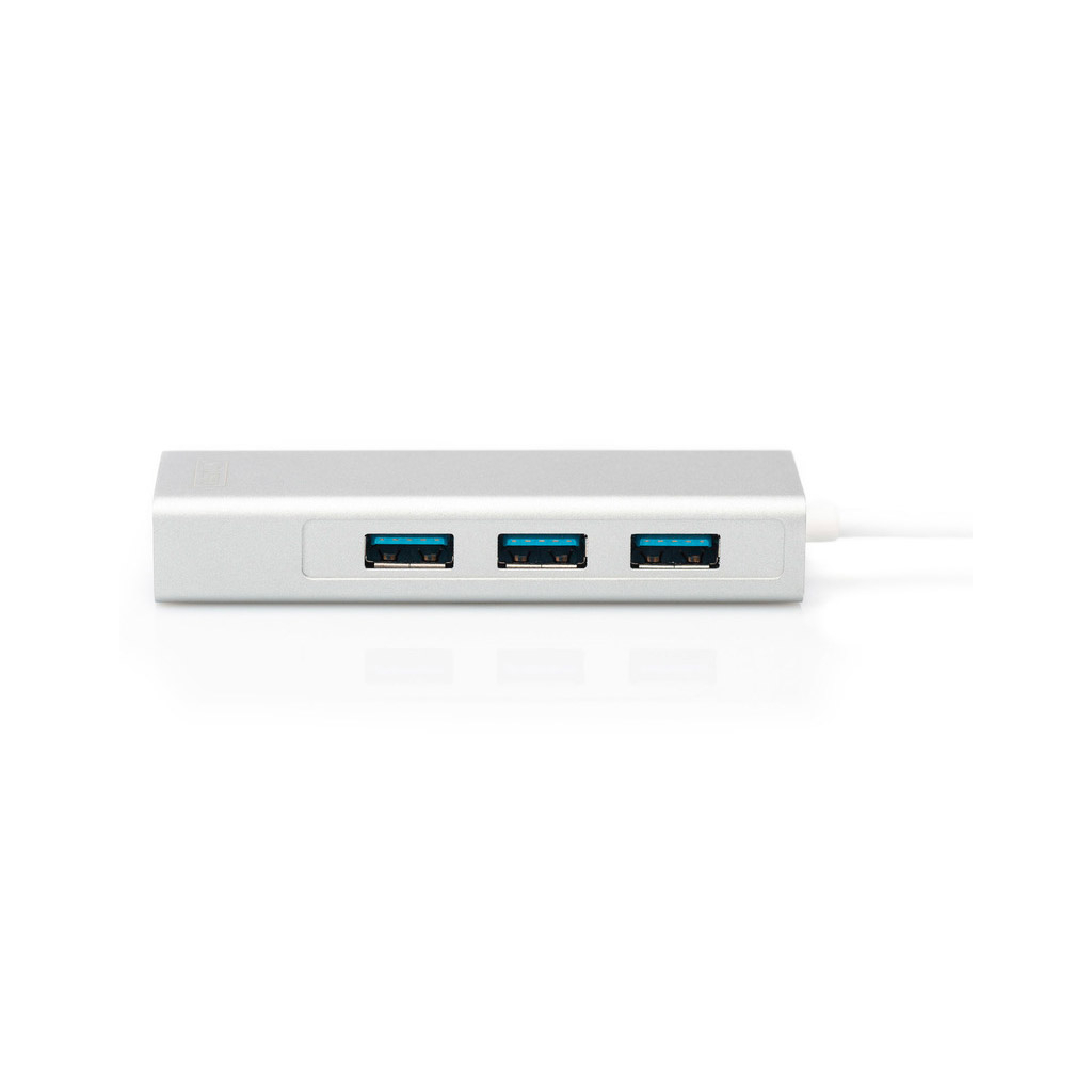 Концентратор Digitus USB-C - USB 3.0 3 Port Hub + Gigabit Ethernet (DA-70255)