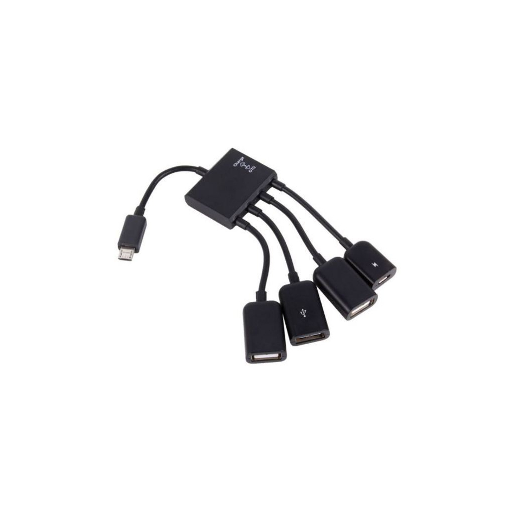 Концентратор Lapara LA-MicroUSB-OTG-HUB black