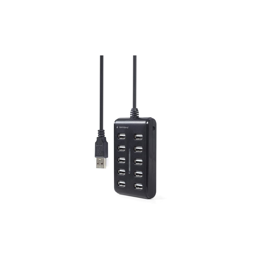 Концентратор Gembird USB 2.0 10 ports black (UHB-U2P10P-01)