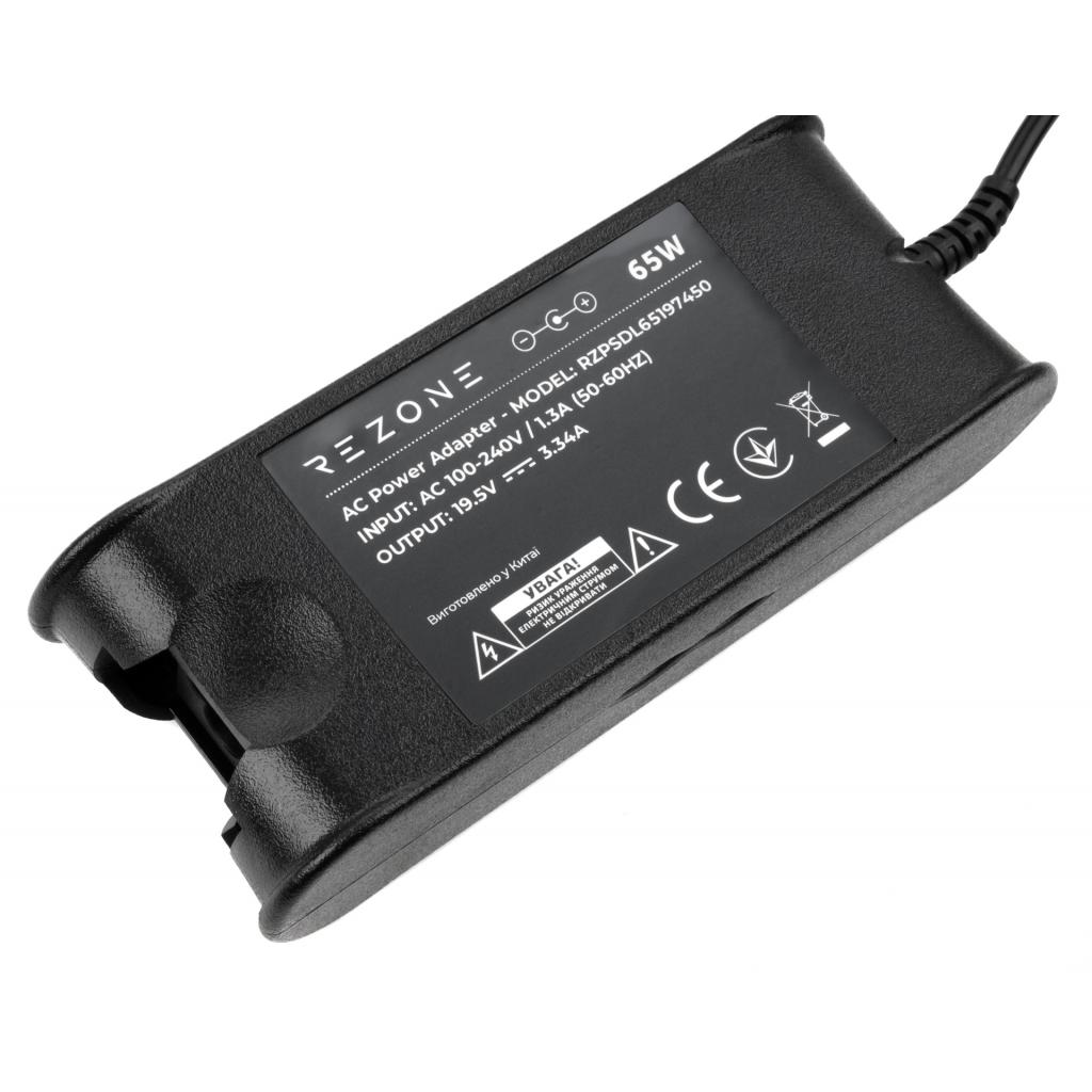 Блок живлення до ноутбуку Rezone DELL 65W 19.5V 3.34A 7.4*5.0 (RZPSDL65197450)