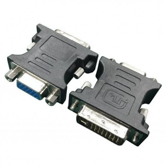 Перехідник DVI (24+5 пин)/VGA, M/F HD (3 ряда) Cablexpert (A-DVI-VGA-BK)