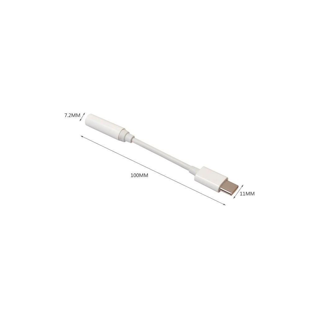 Перехідник Lapara USB Type-C Male - Audio AUX mini jack 3,5 mm Female (LA-Type-C-Audio-3.5mm white)