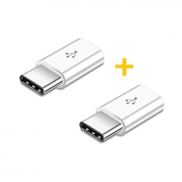 Перехідник MicroUSB to Type-C AC-014 2 pcs XoKo (XK-AC014-WHT2)