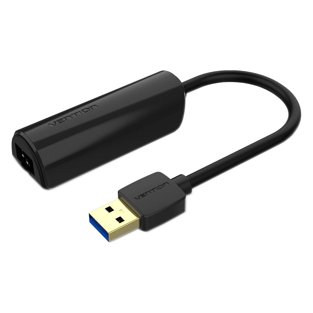 Перехідник USB 3.0 to Ethernet RJ45 1000Mb black Vention (CEHBB)