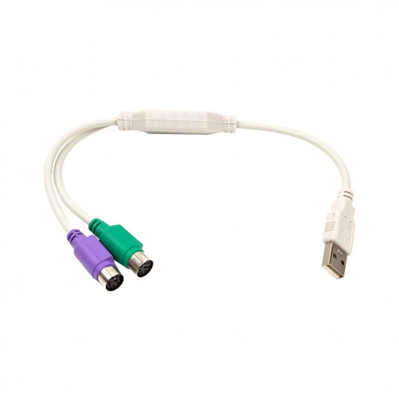 Перехідник USB to 2хPS/2, 0.3m PowerPlant (CA913183)