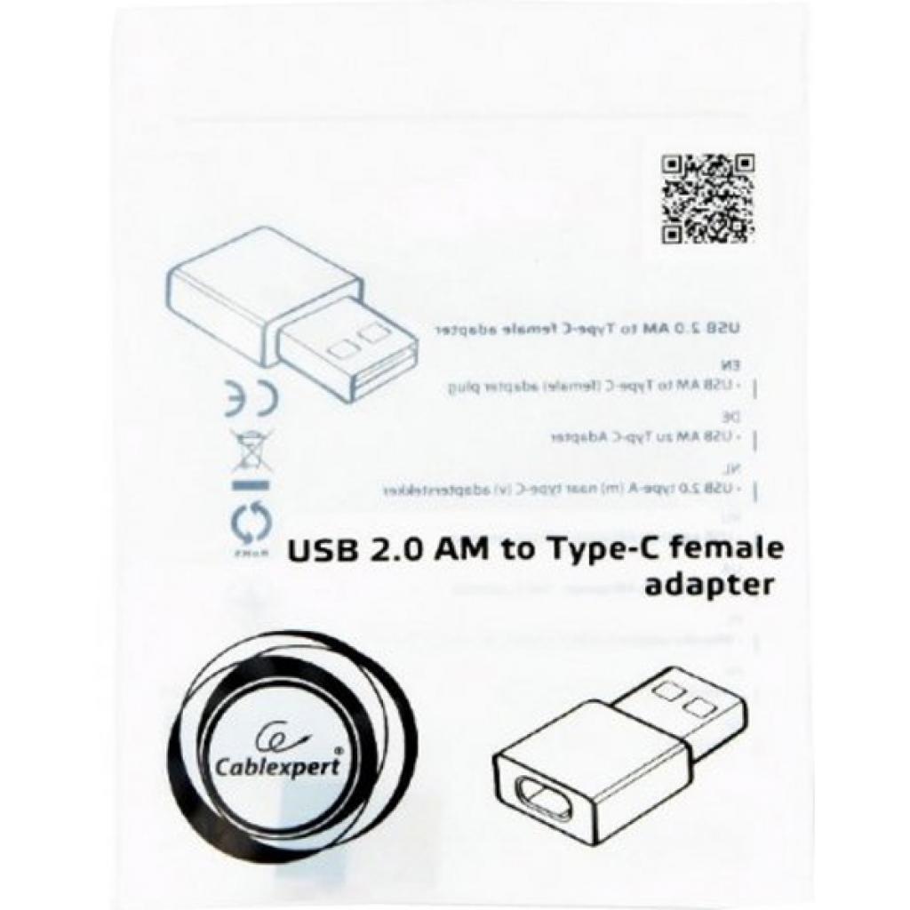 Перехідник USB2.0, А-папа/C-мама Cablexpert (A-USB2-AMCF-01)