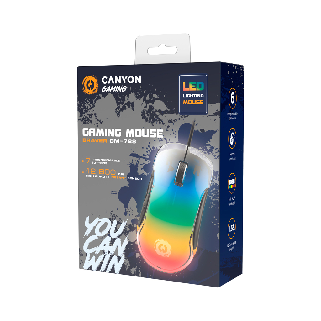 Мишка Canyon Braver GM-728 USB Black (CND-SGM728)