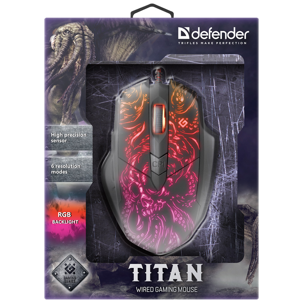 Мишка Defender Titan GM-650L RGB Black (52650)