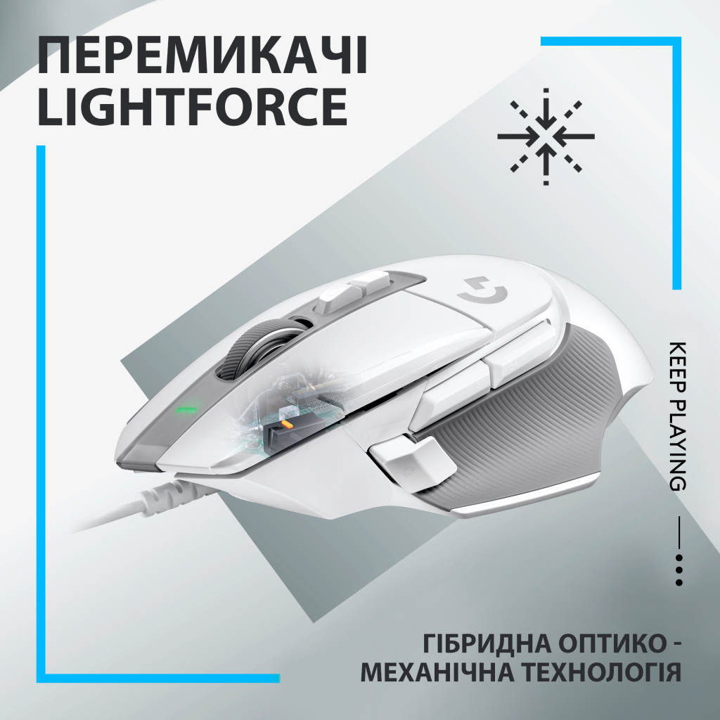 Мишка Logitech G502 X USB White (910-006146)