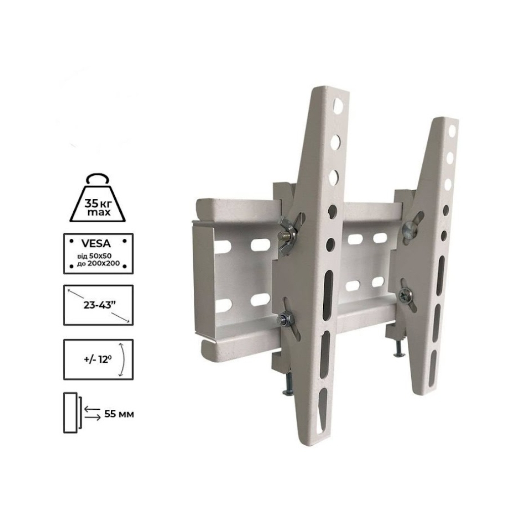 Кронштейн Charmount TV02T White