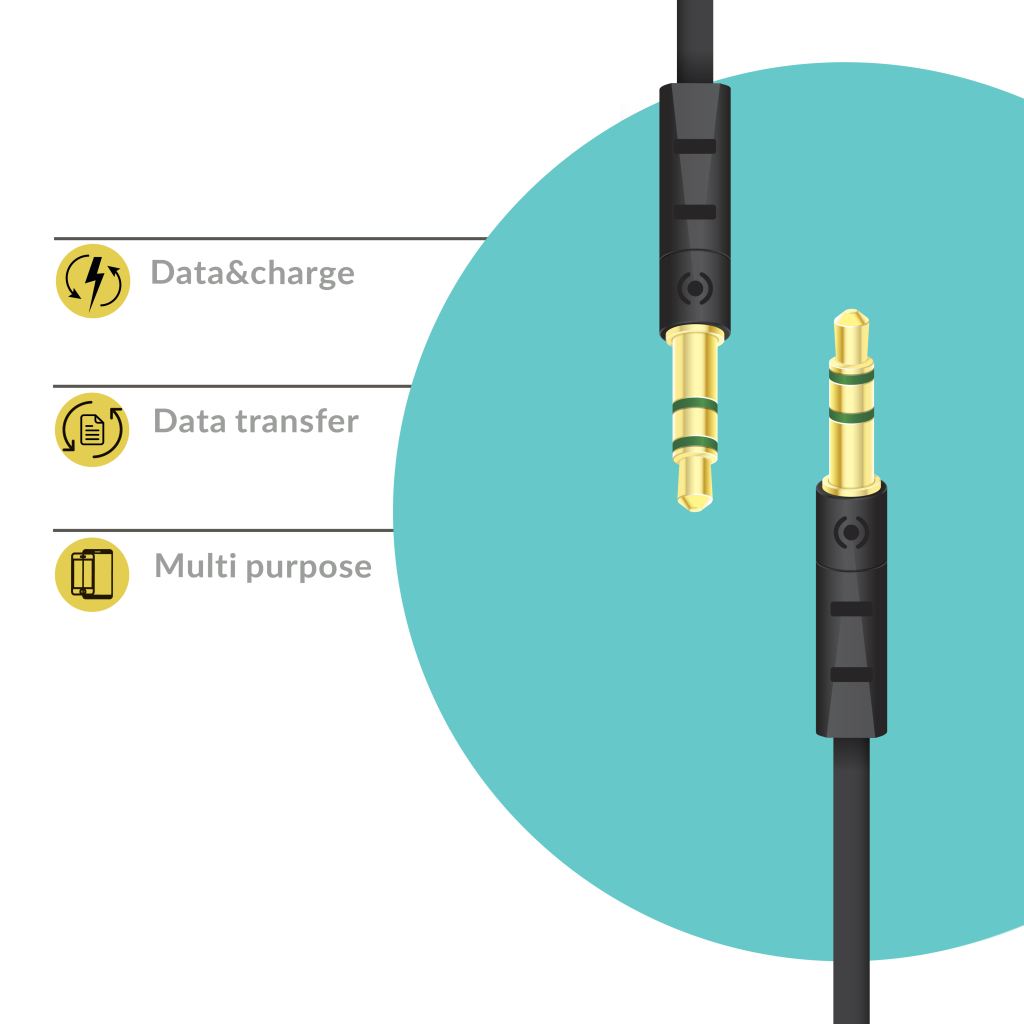 Кабель мультимедійний AUX 1.0m CB-AB11 black Piko (1283126489150)