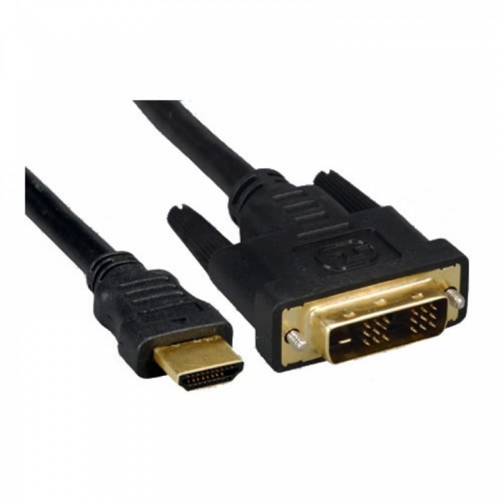 Кабель мультимедійний HDMI to DVI 18+1pin M, 0.5m Cablexpert (CC-HDMI-DVI-0.5M)