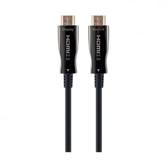 Кабель мультимедійний HDMI to HDMI 10.0m AOC V.2.0, 4K 60Hz Gold Cablexpert (CCBP-HDMI-AOC-10M-02)