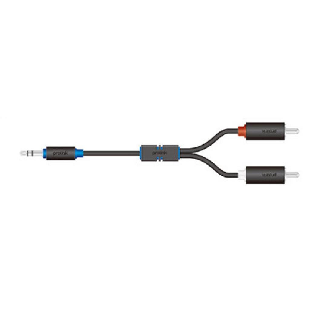 Кабель мультимедійний Jack 3.5mm папа/2RCA папа 5.0m Prolink (PB103-0500)