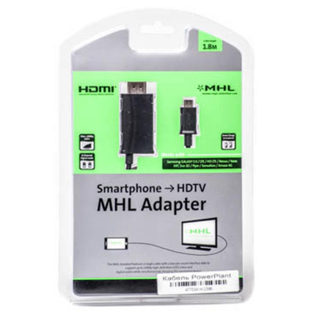 Кабель мультимедійний micro USB to HDMI PowerPlant (KD00AS1239)