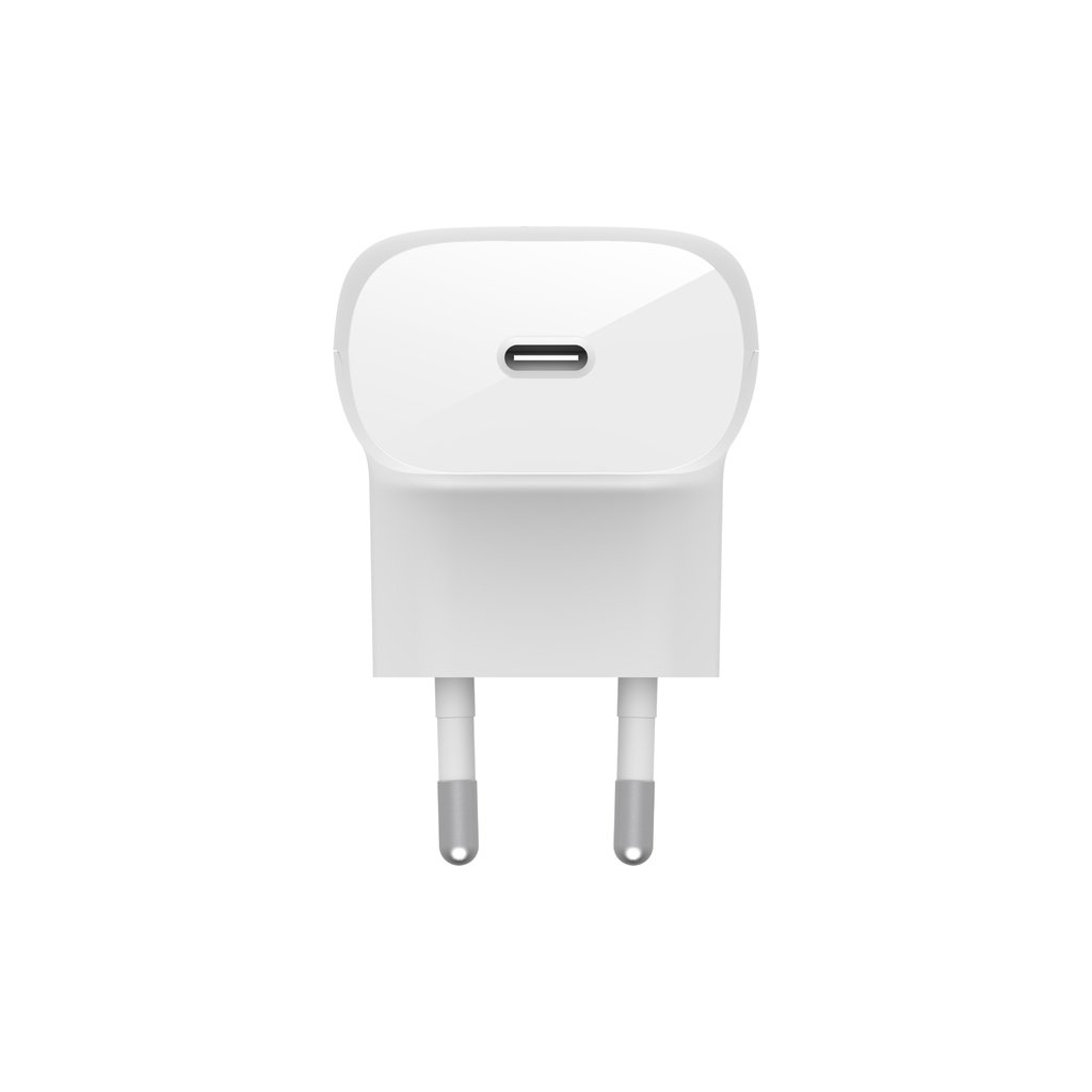 Зарядний пристрій Belkin 30W USB-С GAN PD PPS white (WCA005VFWH)