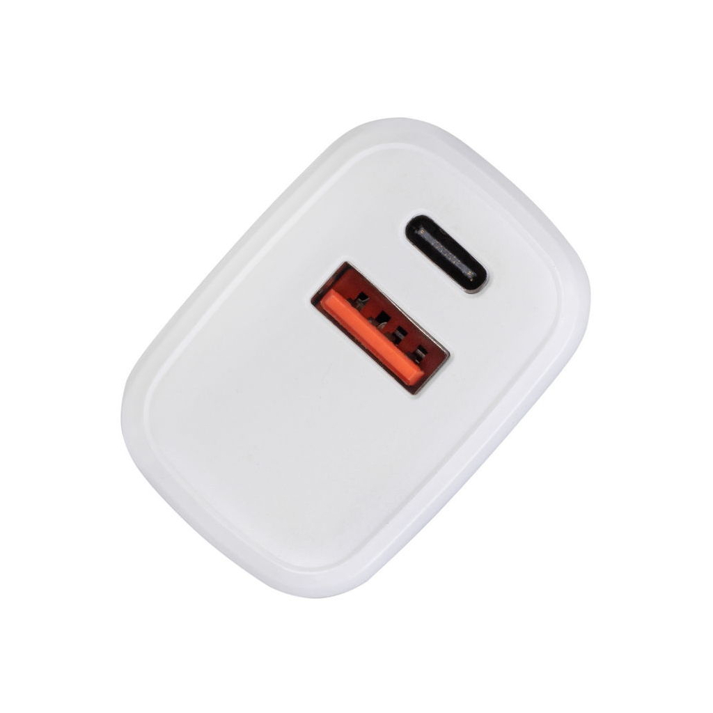 Зарядний пристрій RivaCase 1 USB-A + 1 Type-C, QC 3.0+PD 20W (PS4192 W00 (White))