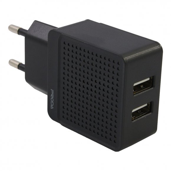 Зарядний пристрій Proda Saiya air А25C 2USB 18W black + USB-C cable (PD-A25C-Cab-BK)