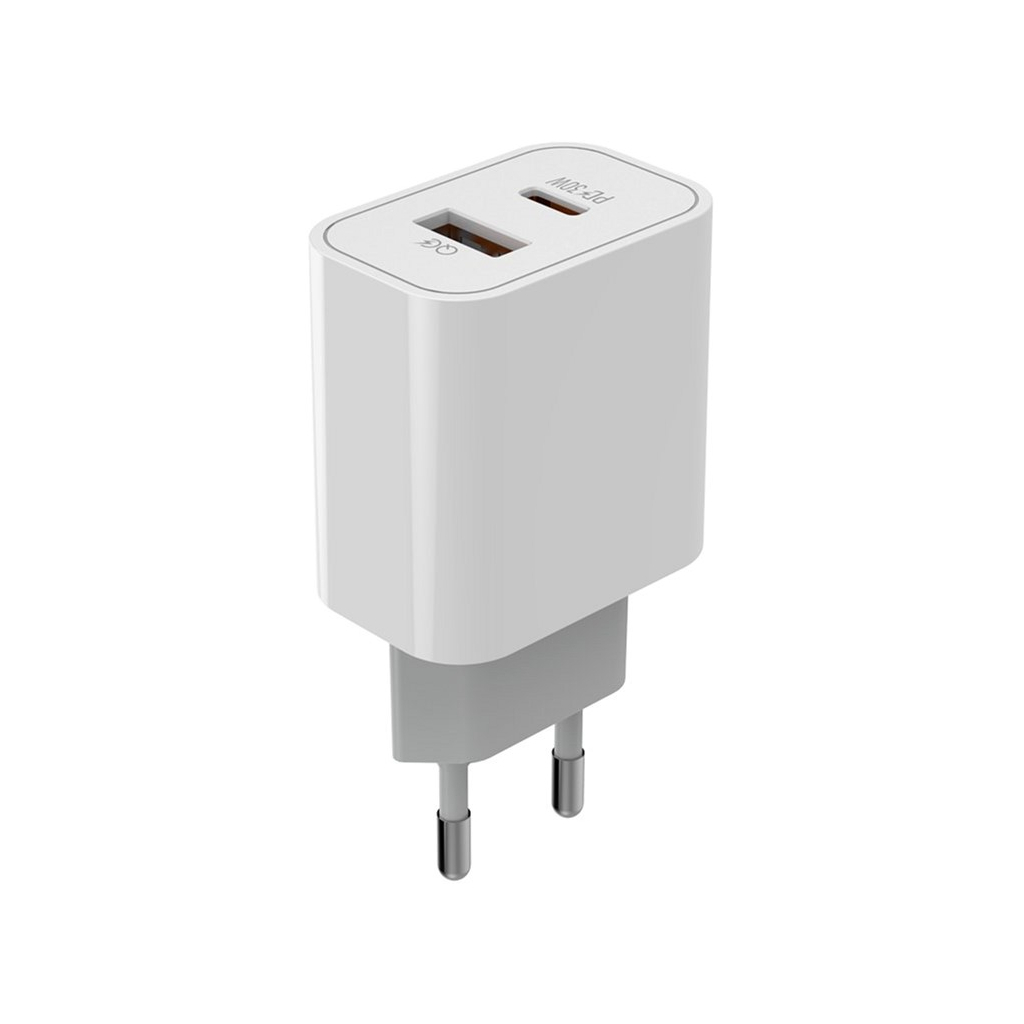 Зарядний пристрій ColorWay PD Port PPS USB (Type-C PD + USB QC3.0) (30W) (CW-CHS037PD-WT)