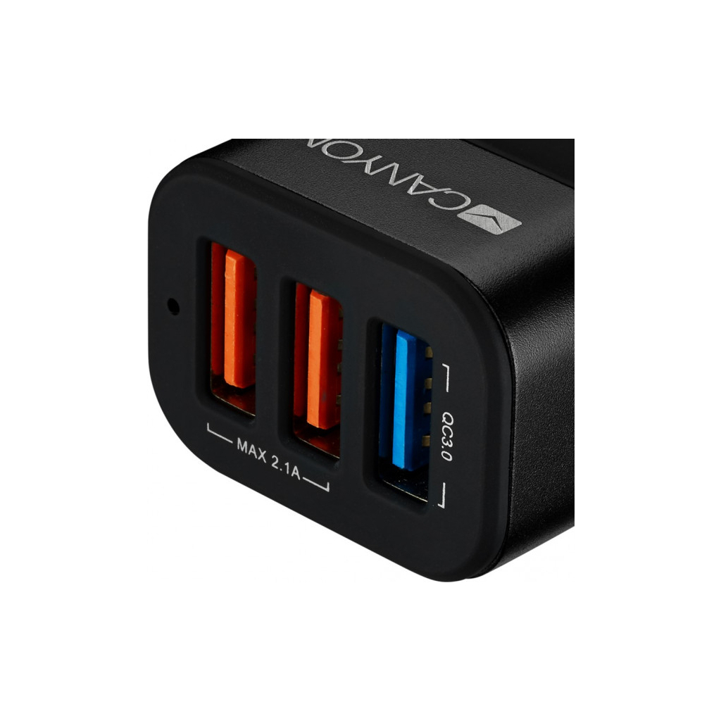 Зарядний пристрій Canyon Universal 3xUSB car adapter (CNE-CCA07B)