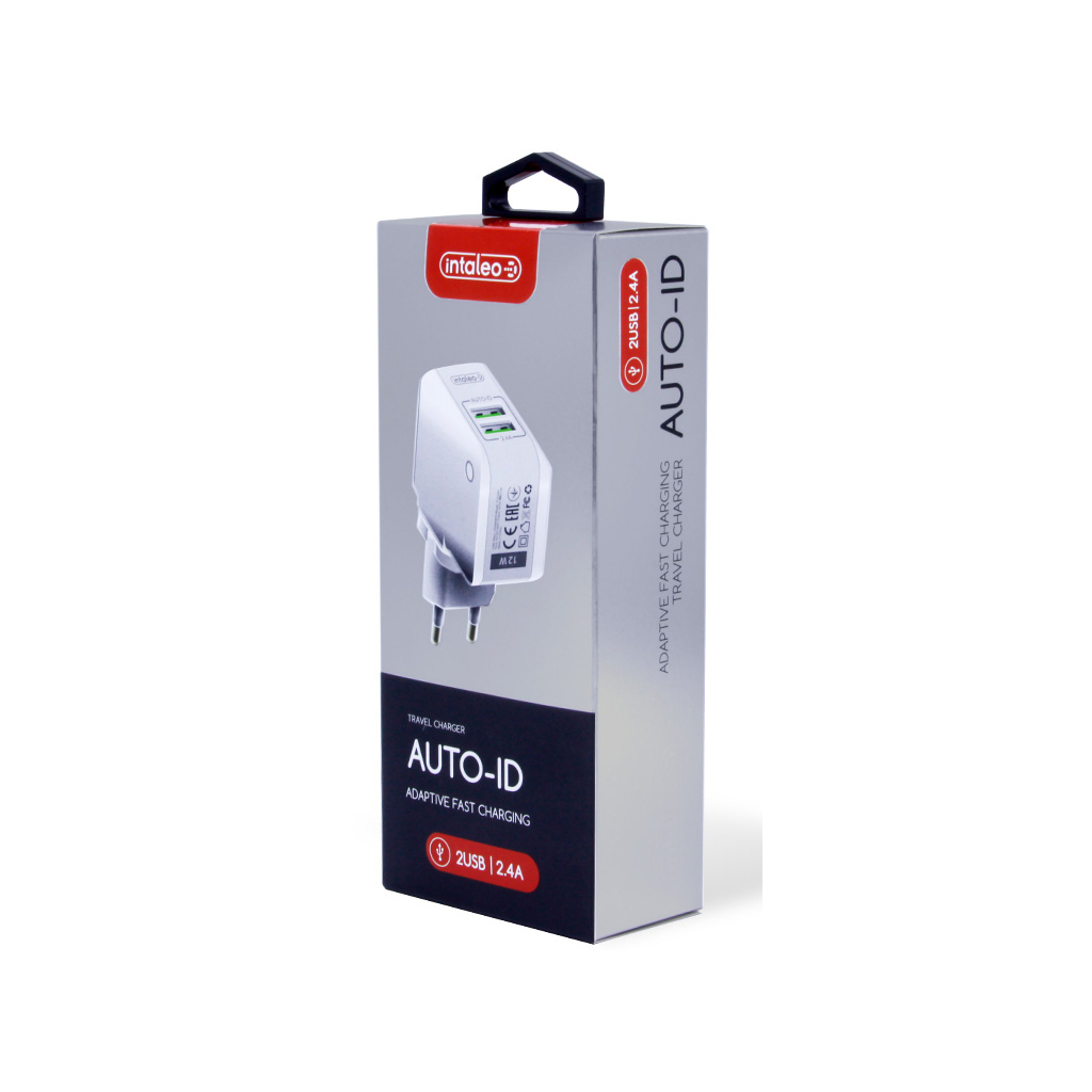 Зарядний пристрій Intaleo TCA242 (2USB2,4A) (white) (1283126477492)