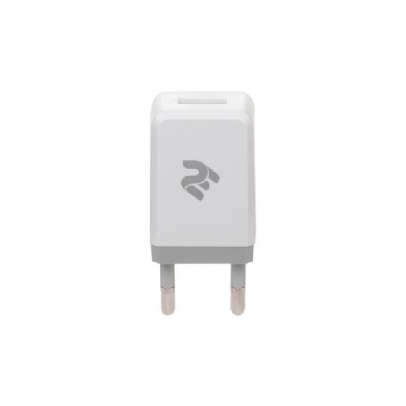 Зарядний пристрій 2E USB Wall Charger USB:DC5V/1A, white (2E-WC1USB1A-W)