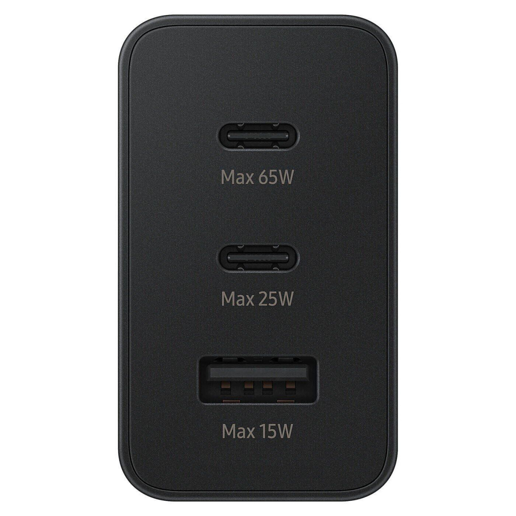 Зарядний пристрій Samsung 65W Power Adapter Trio (w/o cable) Black (EP-T6530NBEGRU)