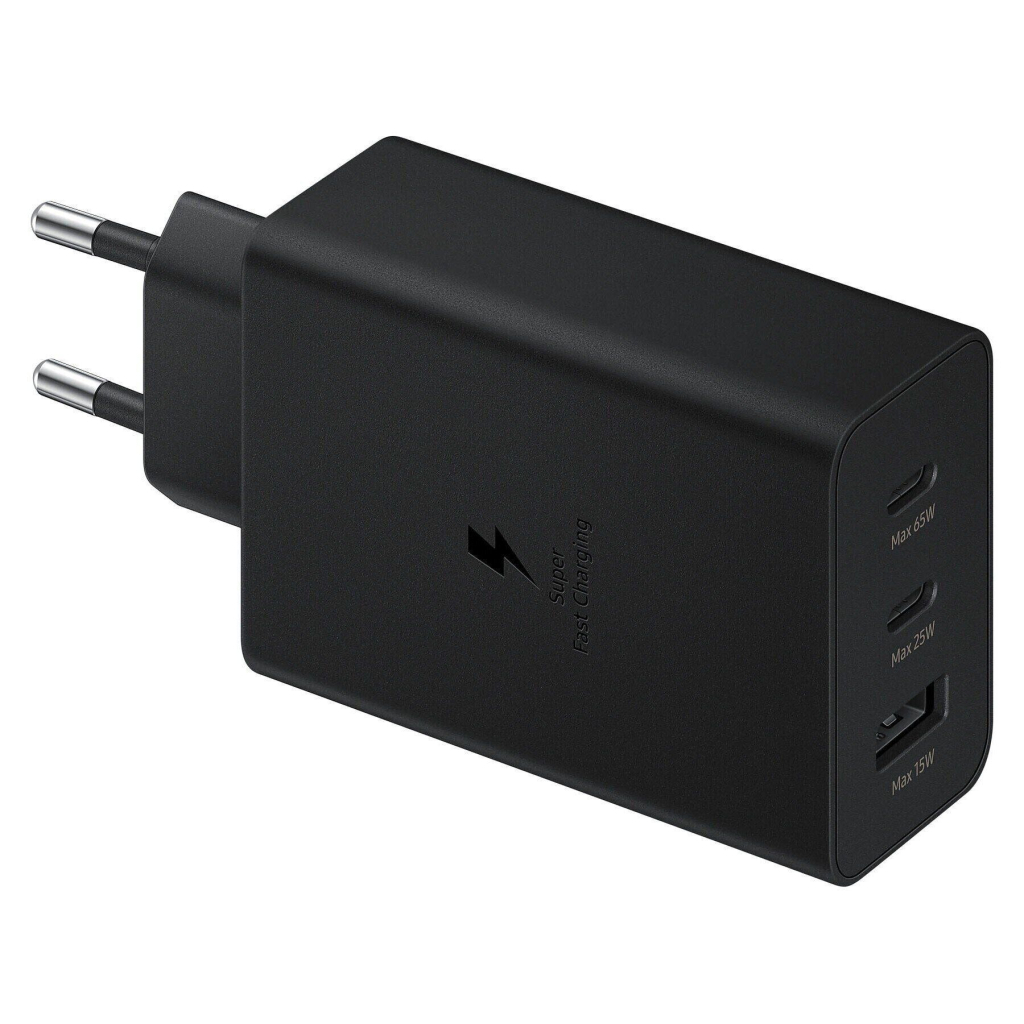 Зарядний пристрій Samsung 65W Power Adapter Trio (w/o cable) Black (EP-T6530NBEGRU)