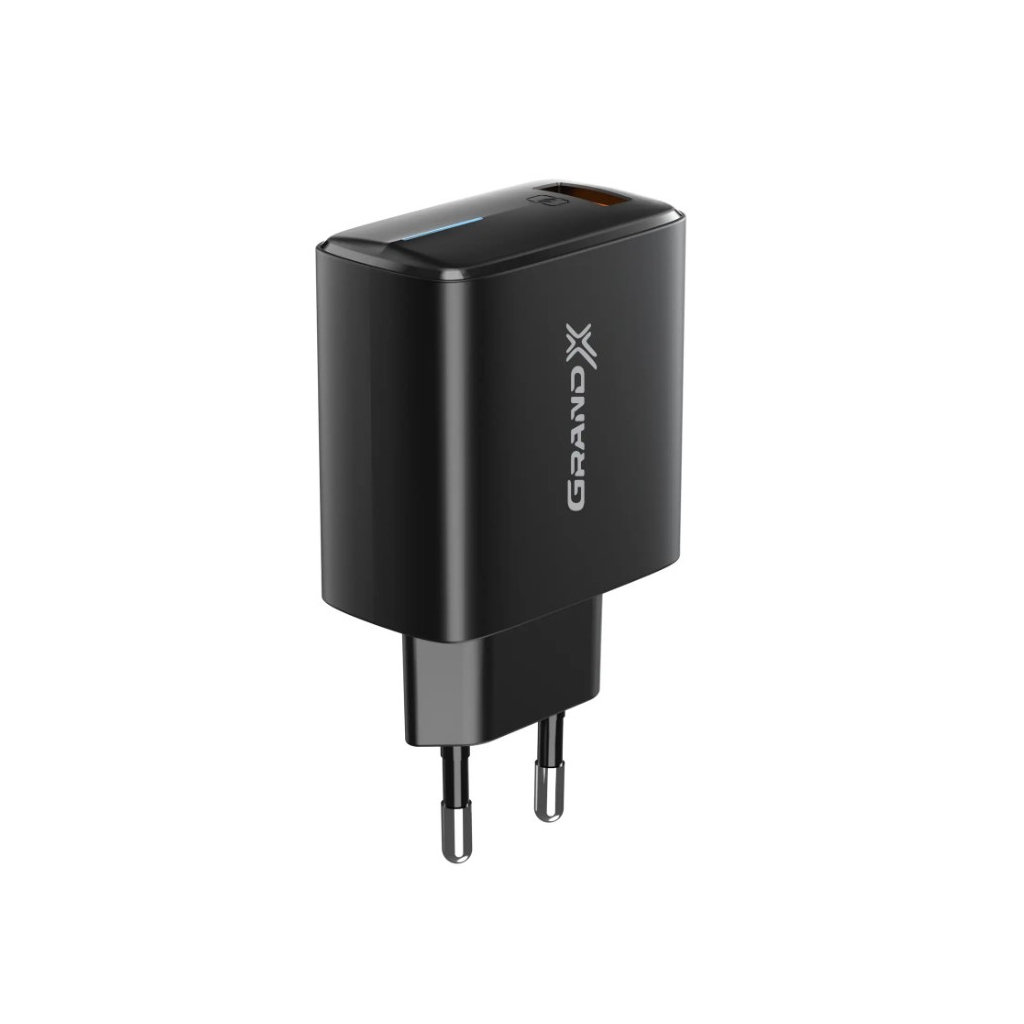 Зарядний пристрій Grand-X Quick Charge QС3.0 3.6V-6.5V 3A, 6.5V-9V 2A, 9V-12V 1.5A USB (CH-550B)