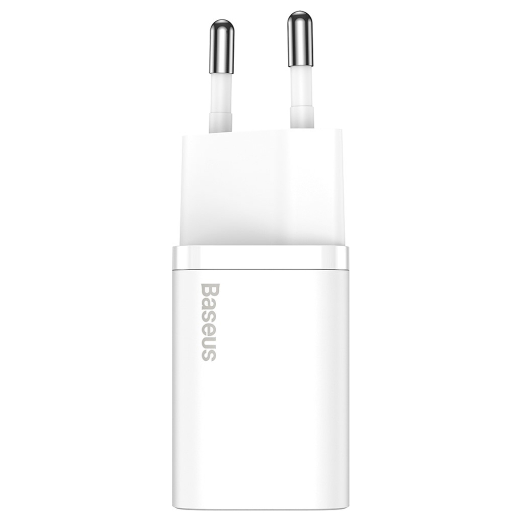 Зарядний пристрій Baseus Super Si 1C 20W With Simple Wisdom Data Cable Type-C/iP White (TZCCSUP-B02)