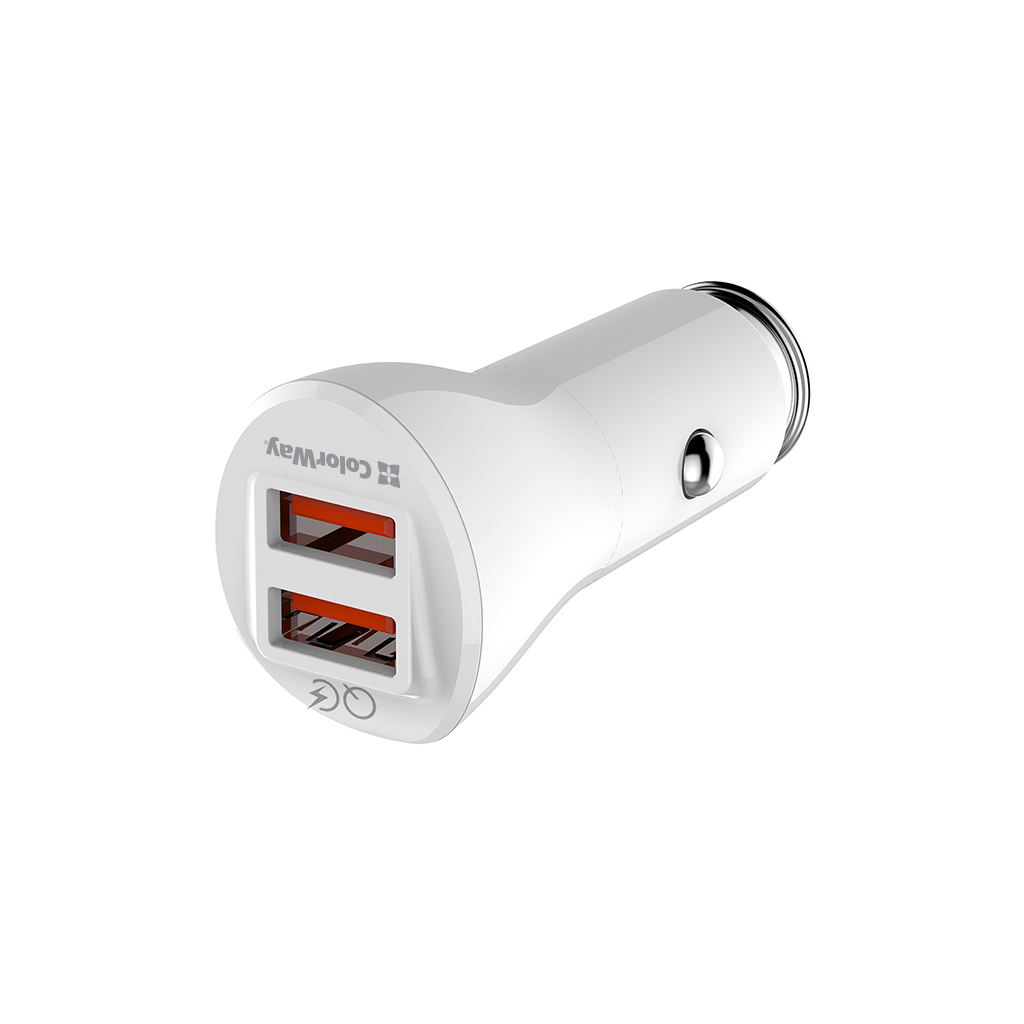 Зарядний пристрій ColorWay 2USB Quick Charge 3.0 (36W (CW-CHA011Q-WT)