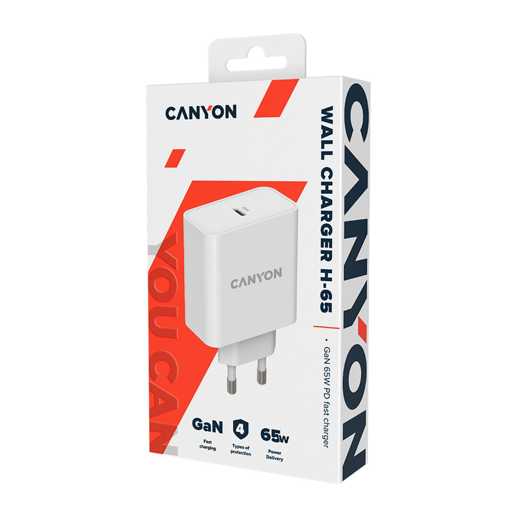 Зарядний пристрій Canyon GAN 65W (CND-CHA65W01)